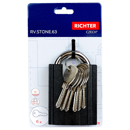 Čelični lokot s poklopcem okova RICHTER RV.STONE.63