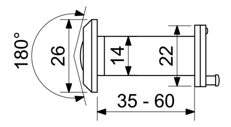 Špijunka za protupožarna vrata RICHTER RVW.G.35-60.BZP (NI - nikal)