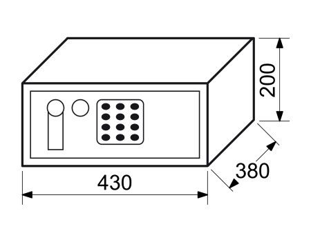 Čelični sef s elektroničkom bravom RICHTER RS.20.EDK.LAP
