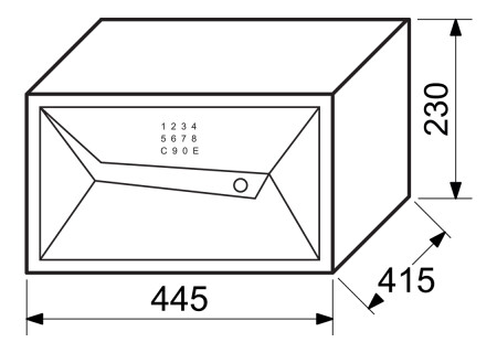 Čelični sef s elektroničkom bravom za numerički kod i otisak prsta RICHTER RS.23.DE.FIN