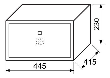 Čelični sef s elektroničkom bravom za numerički kod i otisak prsta RICHTER RS.23.LUX.FIN
