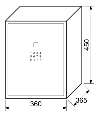 Čelični sef s elektroničkom bravom za numerički kod i otisak prsta RICHTER RS.45.LUX.FIN