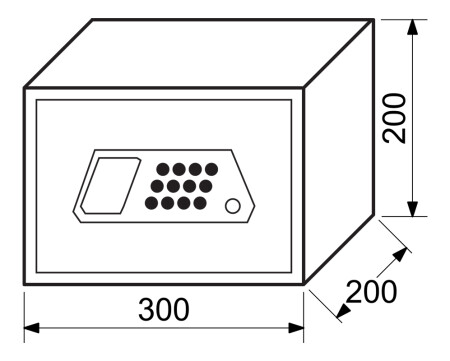 Čelični sef s elektroničkom bravom s otiskom prsta RICHTER RS.20.GA.FIN