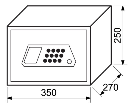 Čelični sef s elektroničkom bravom s otiskom prsta RICHTER RS.25.GA.FIN