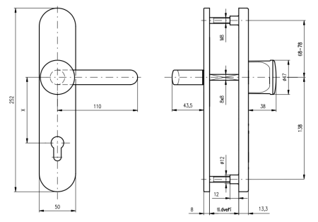 Sigurnosni okovi ROSTEX RX 802-50 EXCLUSIVE (KROMIRANI NEHRĐAJUĆI ČELIK POLIRANI)