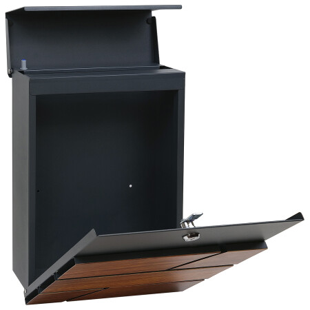 Poštanski sandučić RICHTER BK.524.WO.AM (mat antracit s printom drveta)
