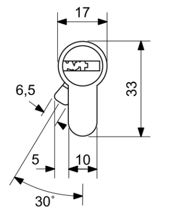 Sigurnosni cilindar s prolaznom spojnicom RICHTER EURO XSTAR R4