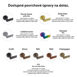 Okov za vrata HOLAR MT 01 s kuglom i kvadratnom rozetom (nehrđajući čelik)