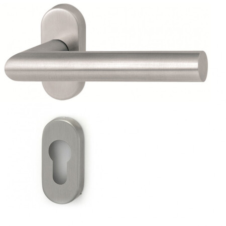 Okov za vrata HOLAR MT 00 s ovalnom rozetom (nehrđajući čelik)