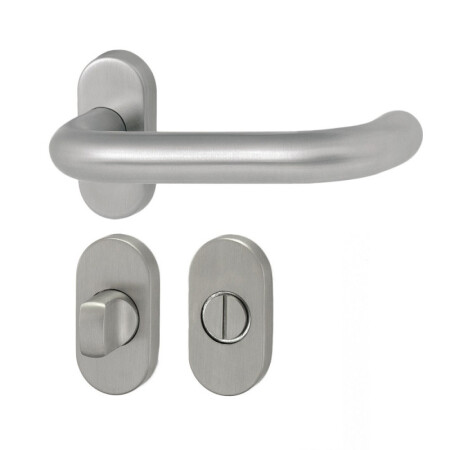 Okov za vrata HOLAR MT 02 s ovalnom rozetom (nehrđajući čelik)