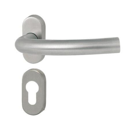 Okov za vrata HOLAR MT 03 s ovalnom rozetom (nehrđajući čelik)