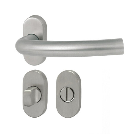 Okov za vrata HOLAR MT 03 s ovalnom rozetom (nehrđajući čelik)