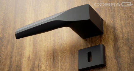 RASPRODAJA Okov za vrata COBRA ULTIMA-S (crni) - BB