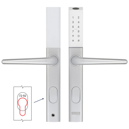 Richter digitalna kvaka za vrata DH.S3B-C.STR (srebrna)