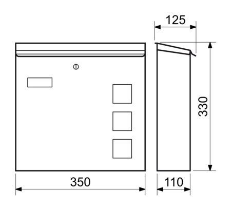 Poštanski sandučić RICHTER BK.703.GN (nehrđajući čelik)
