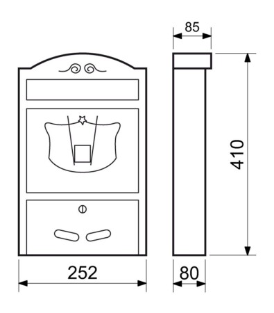 Poštanski sandučić RICHTER BK.301.SP (srebrni praškasti premaz)