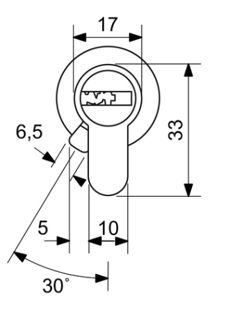 RASPRODAJA RICHTER EURO XSTAR RC4 cilindrični uložak za sigurnosnu tipku - EXR.K50/60.NI