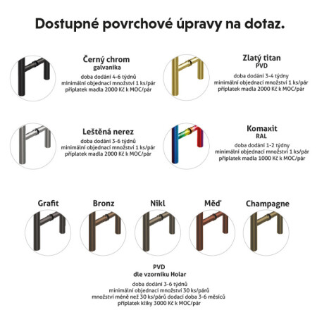 Kvaka od nehrđajućeg čelika "U" HOLAR (polirani nehrđajući čelik) - par