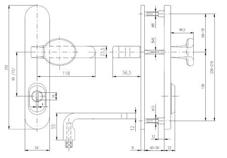 Sigurnosni okovi ROSTEX BK RX4-50 SOLID 3. klase (PLATINUM MAT)