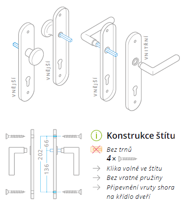 Okov za vrata ACT Dora OV ECO (INOX)