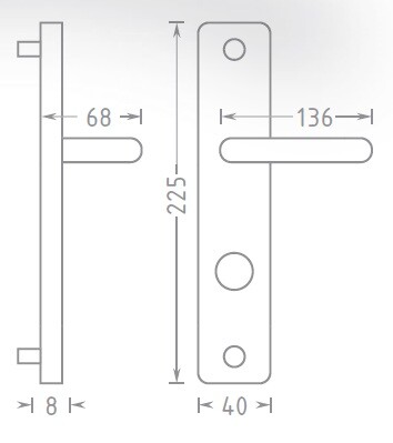 Okov za vrata ACT Heda HR ECO (INOX)
