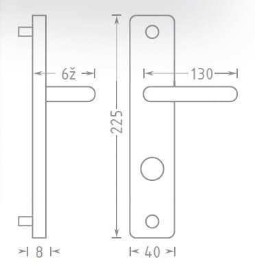 Okov za vrata ACT Ilsa HR ECO (INOX)